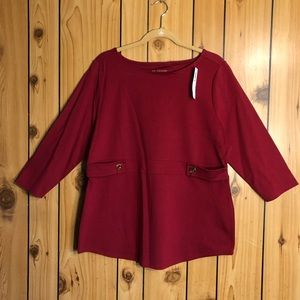 Chico’s red knit top